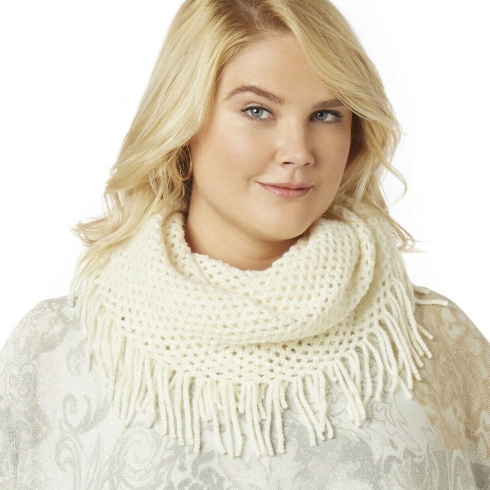 Catherines Scarf Shawl Wrap Winter White Metallic
